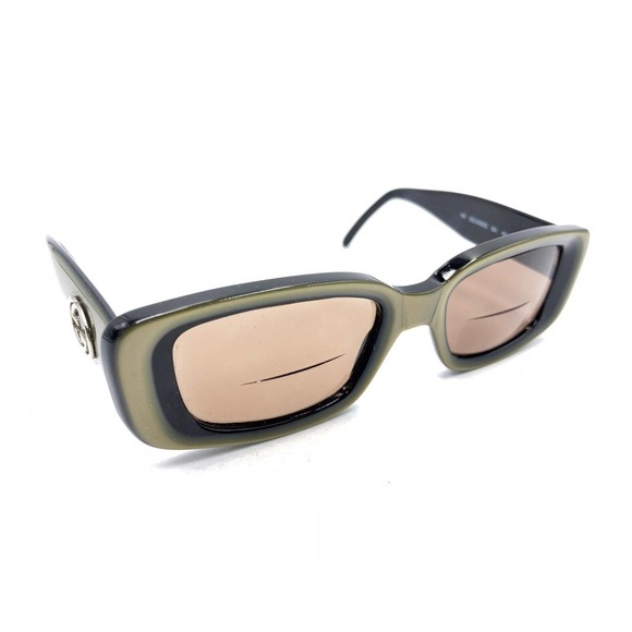 Gucci GG2409/S 3BJ Olive Green Brown Black Rectangle Sunglasses Frames 49-19 135